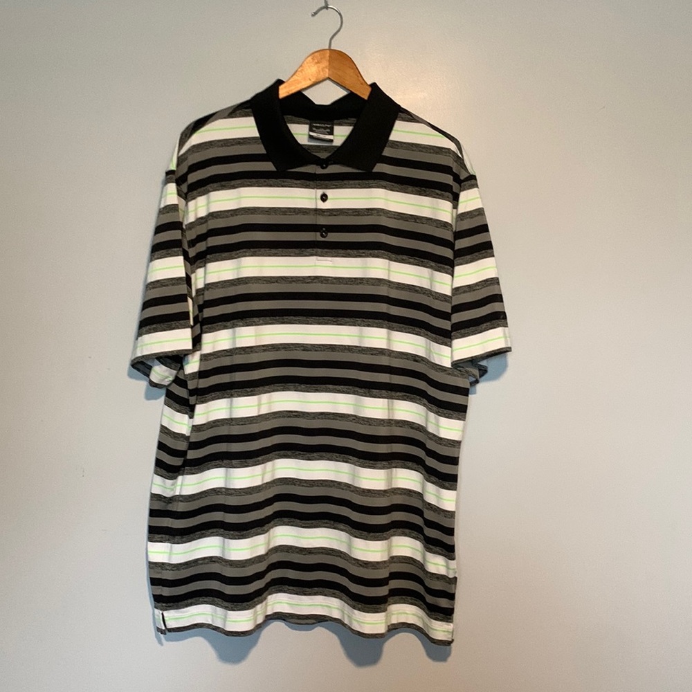 Nike Golf Dri-Fit Striped Shirt Mens size XXL
